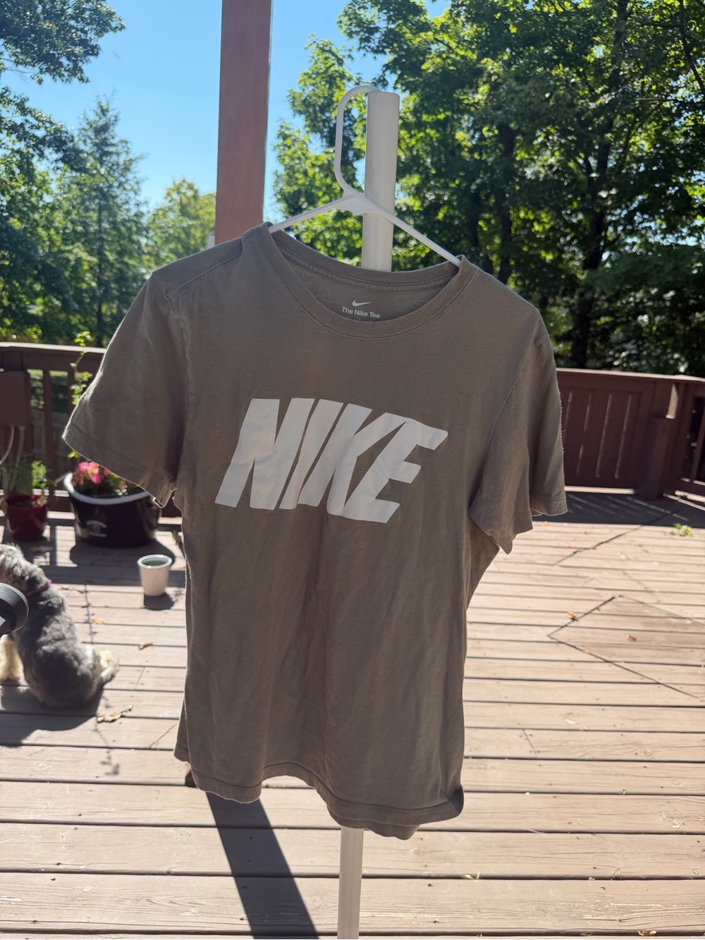 Nike Olive Short Sleeve Tee with White Logo